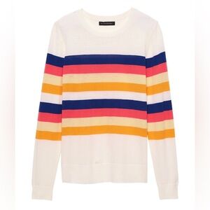 Banana Republic Multi Colored Striped Wool Sweater - XS